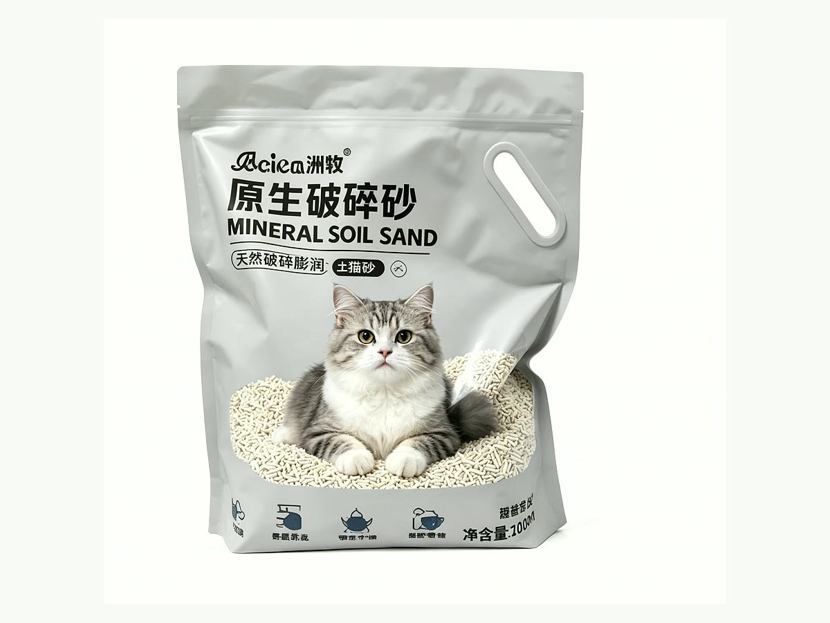 Zipper stand-up pouch for Blue Diamond No.2 cat litter packaging